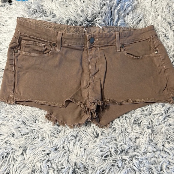 Paige Tan/Khaki Denim Shorts - 30 - Picture 1 of 5